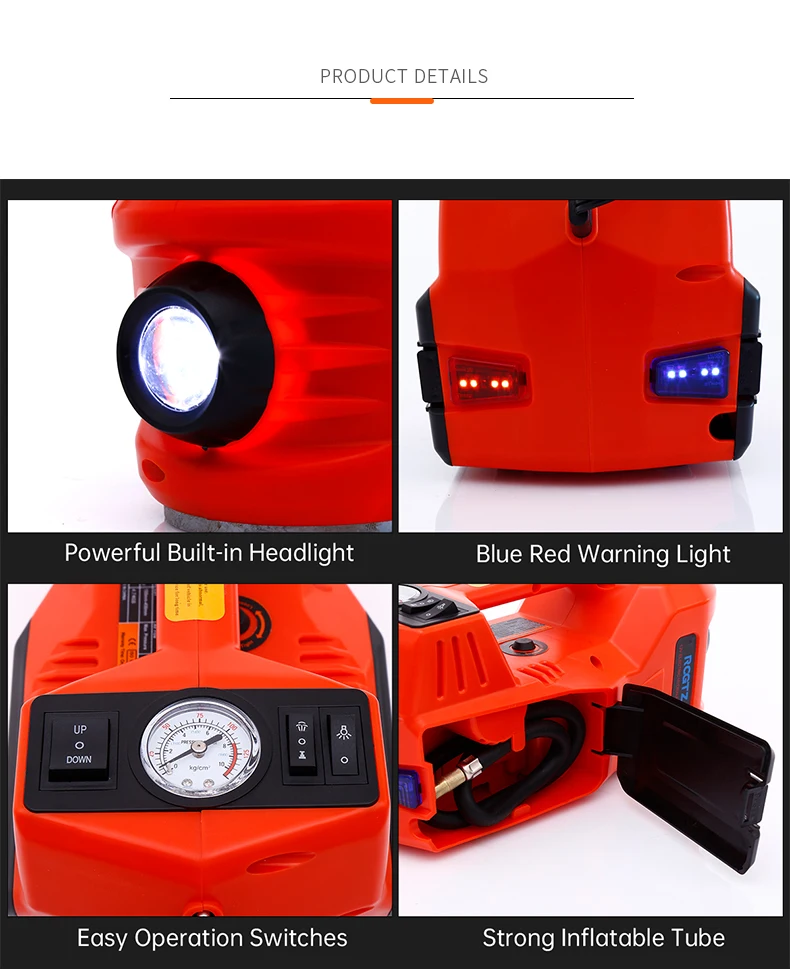 2024 12v 5t Portable Dc Car Electric Jack Wrench Supplier Car Electric Hydraulic Jack