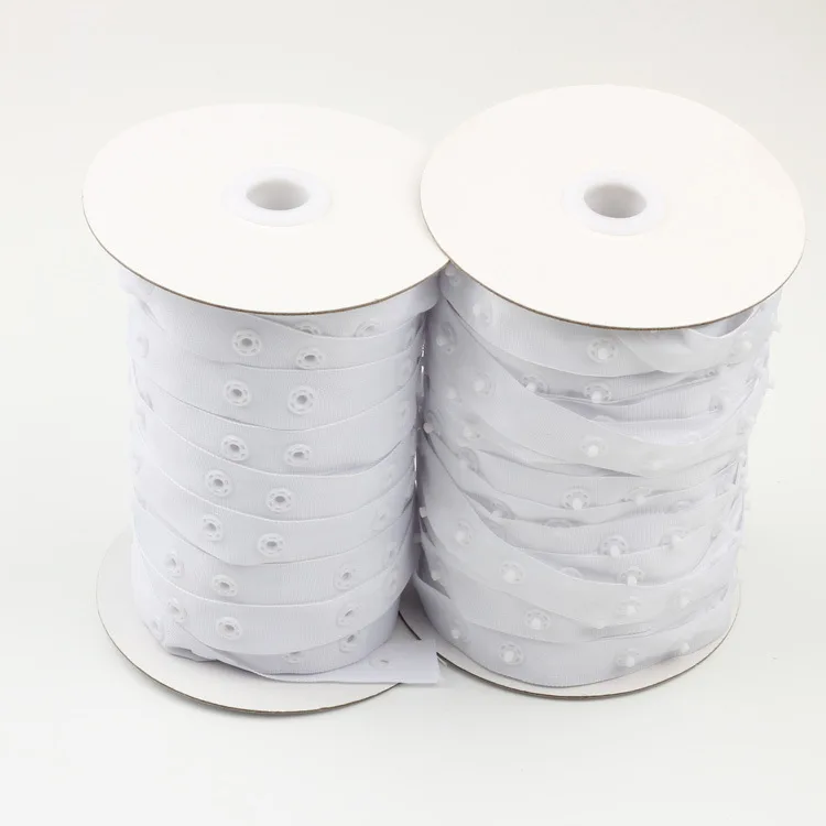 Stock snap tape plastic snap button colorful stock hook and snap tape