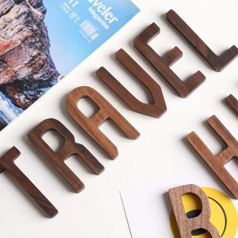 Scandinavian Design DIY Word Wall Art Creative Vertical Pattern Ornaments for Room Decor
