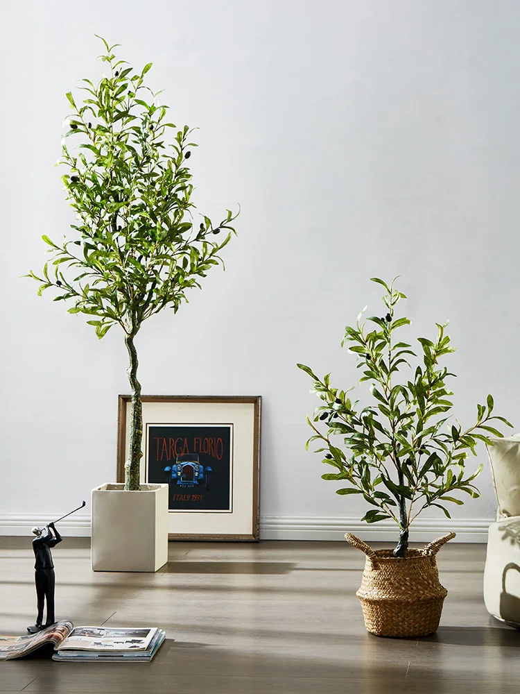 Realistic Simulated Home Decor Artificial Olive Tree Plump Fruits Full Tree Branches Plants for Christmas Festival