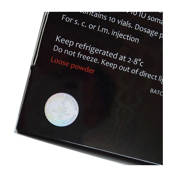 VB-329 Square Pharma Box 10IU 2ml Vial Pharmaceuticals HGH Vial Box Vial Labels with Plastic Tray for hgh growth hormone human