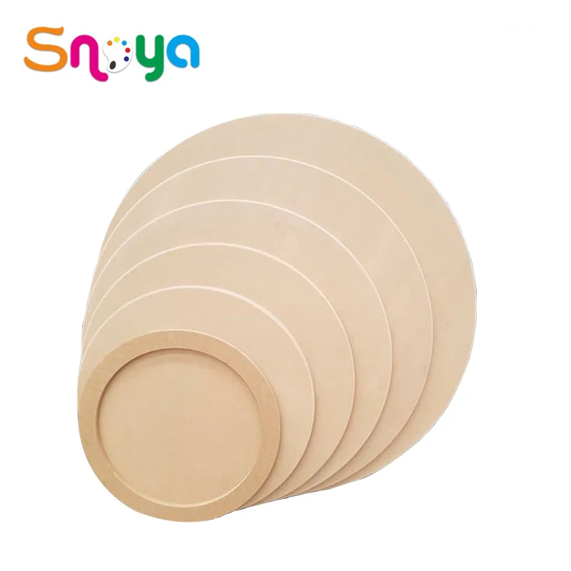 
2019 Hot selling art round shape white cotton canvas panel 