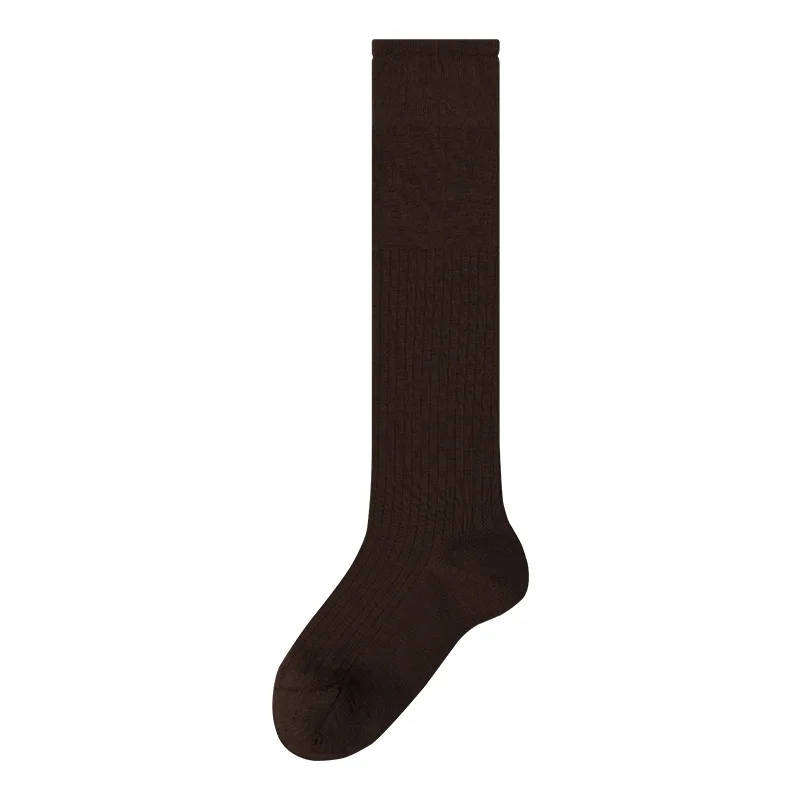 Wholesale Wool Elastic Knee High Compression Athletic Socks Comfortable Solid-Color Socks for Women