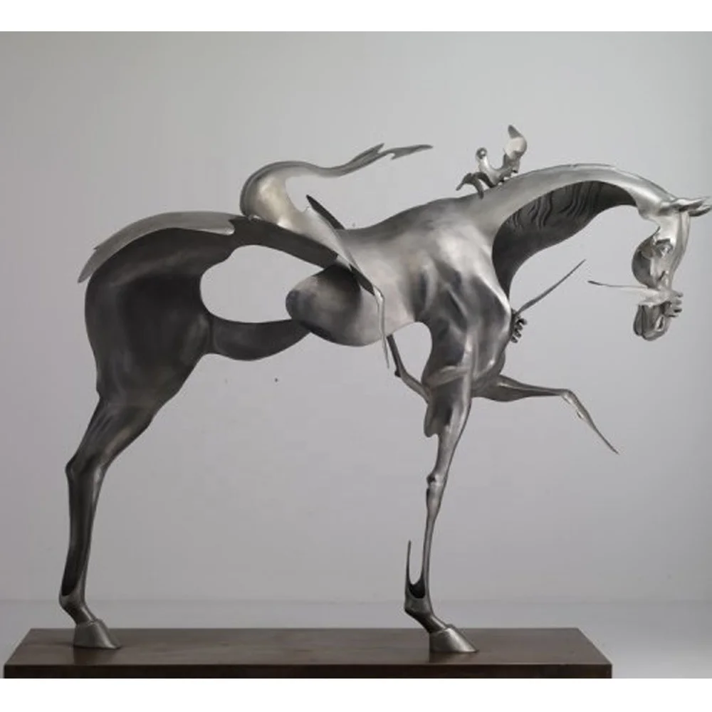 Large Animal Horse Statues For Sale Landscape Campus Stainless Steel Sculpture