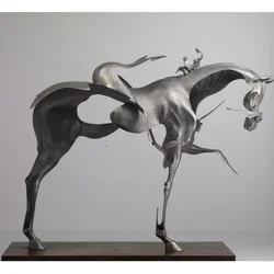 Large Animal Horse Statues For Sale Landscape Campus Stainless Steel Sculpture