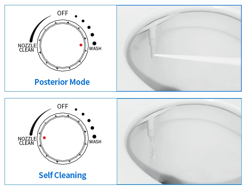 Self Cleaning ABS Sprayer Bidet Attachment Adjustable Nozzle Angle Toilet Bidet