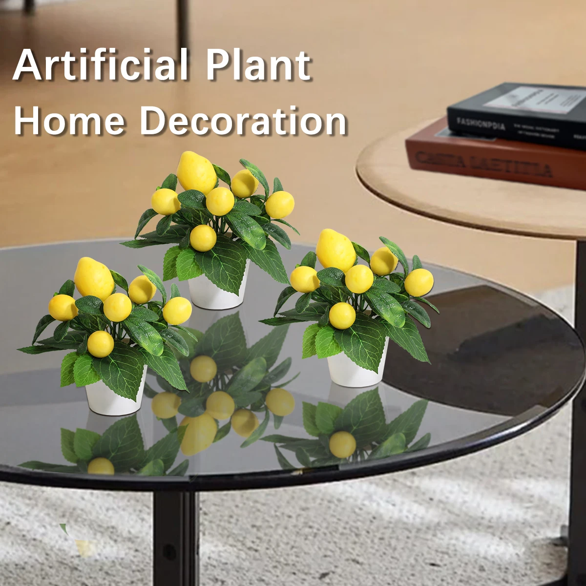 FXH242179 Faux Plastic Lemon Fruit Mound Artificial Plants And Flowers Interior Decoration And Accessories For Home