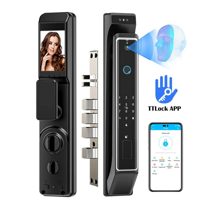 TTlock 3d Face Recognition Lock Biometric Fingerprint Digital Smart Door Lock Password Card Nfc Bluetooth App Electronic Lock