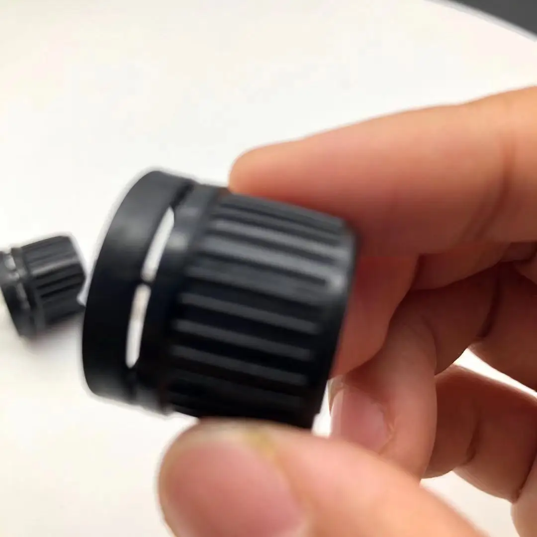 18mm Black Tamper Evident Dropper Cap,euro dropper black tamper evident cap for essential oil aromatherapy cosmetic containers
