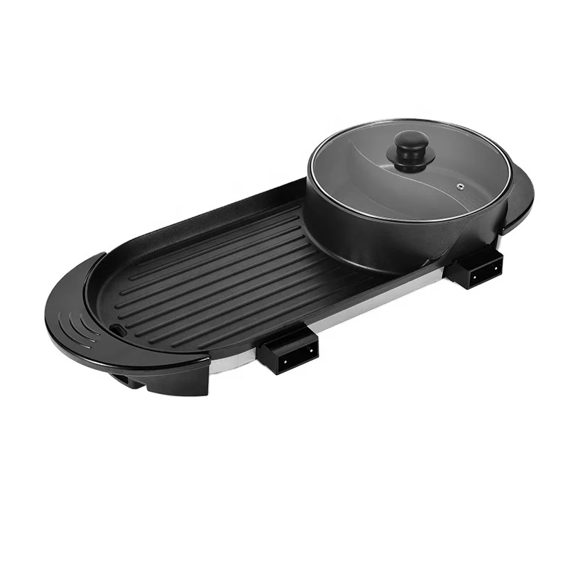 Гарантированное качество уникальный Электрический гриль с горячим горшком безопасный материал электрический горячий горшок и