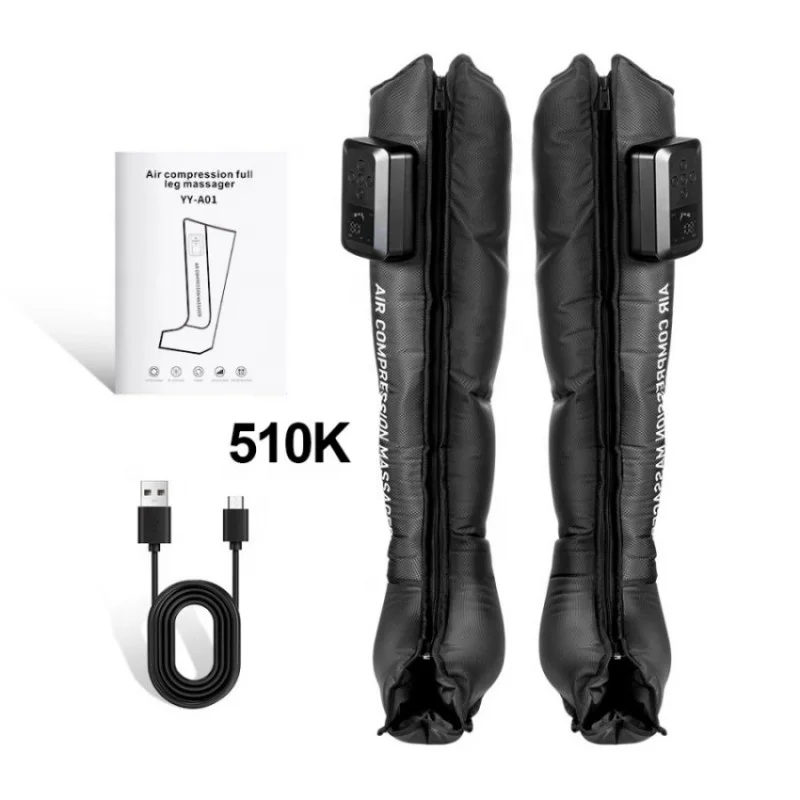 Factory Oem 510K Leg Compression Boots Recovery Wireless 8  Chambers Air Leg Massage Compression Boots For Edema Leg Massager