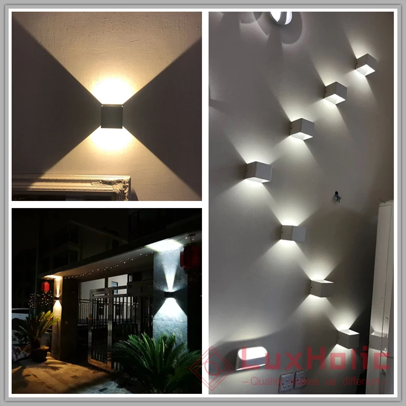 Крытый Современный Белый Черный отель прикроватный дом спальня бра лампа открытый IP65 Водонепроницаемый вверх вниз украшение светодио дный настенный светильник