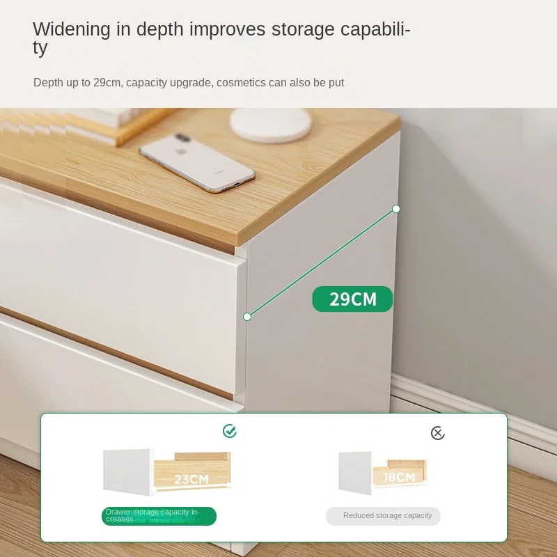 Nordic Bedroom Hospital Drawer Storage Small Bedside Table Modern Nightstand Wood Bedside Table