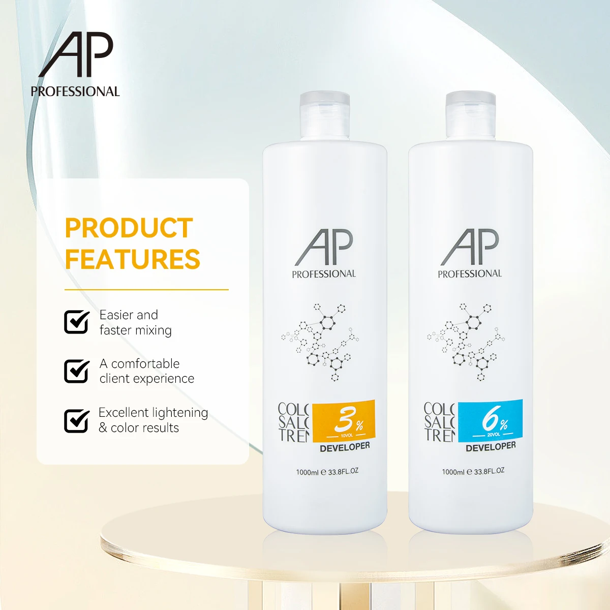 Professional Hair Color Developer Oxidizing Cream Peroxide 1000 ML for Salon and Distributors