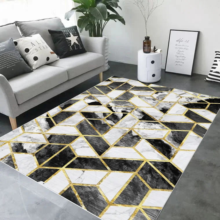 Factory wholesale fashion carpets and rugs for living room home decor printed carpet