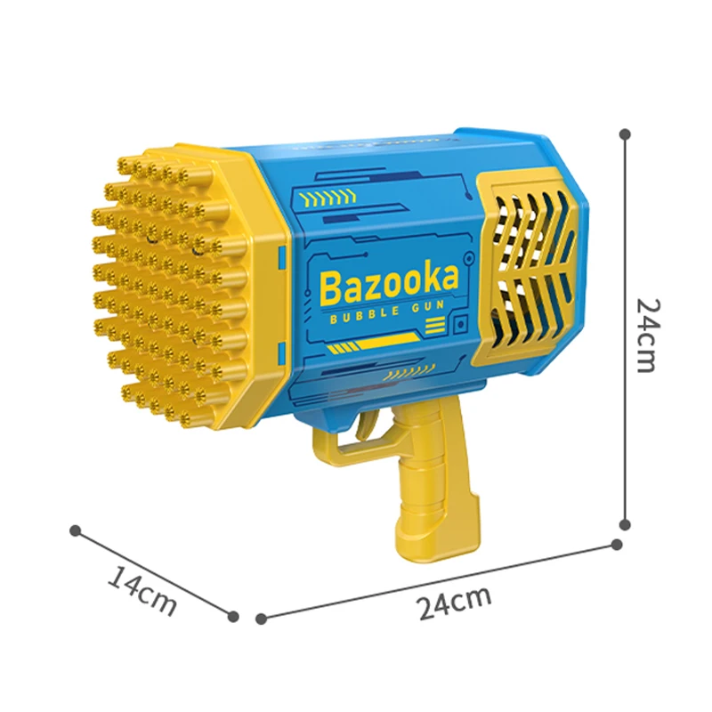 69-hole Bazooka soap Bubble Gun Blowing Bubble Machine Colorful Lighting Electric Children Boys and Girls Bubble Gun Toys