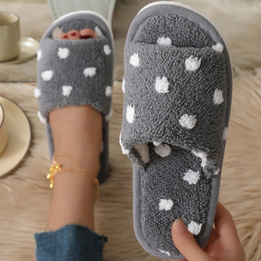 Wave Point Flip-Flops Indoor Female Household Opening Non-Slip Soft Sole Slippers Wholesale