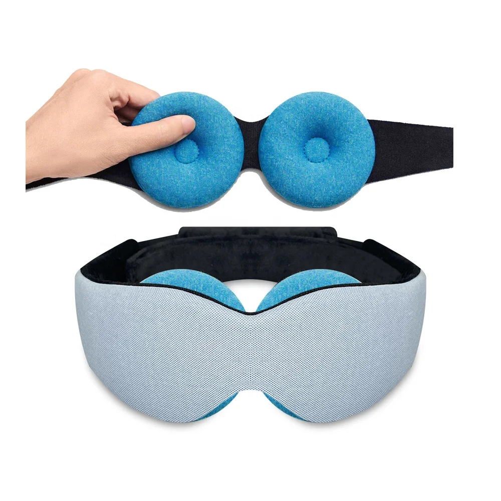 Cool Sleep Mask for Migraine Headaches Blackout Cooling Eye Mask with Zero Eye Pressure, Ceramic Cooling Beads Sleeping Mask