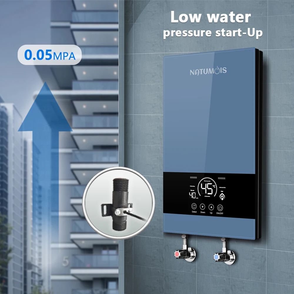 Smart instant water heater for hotel shower electric boiler hot water tankless instantaneous geysers for household bath