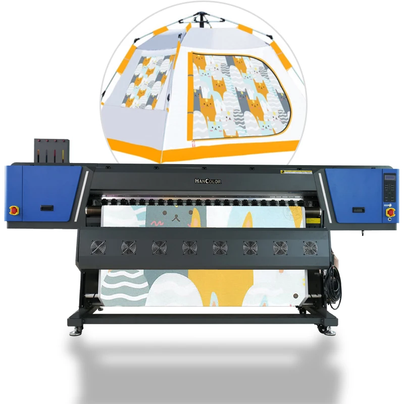 High speed 1.9m sublimation bed sheet printer machine 8 printer heads i3200 with sublimation ink
