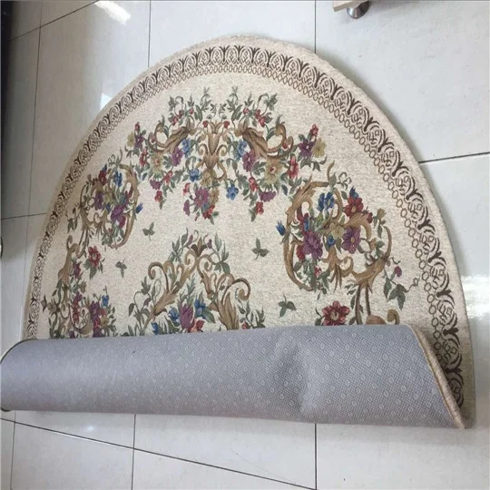 High quality 1.2m by 1.2m round european jacquard rug for bedroom