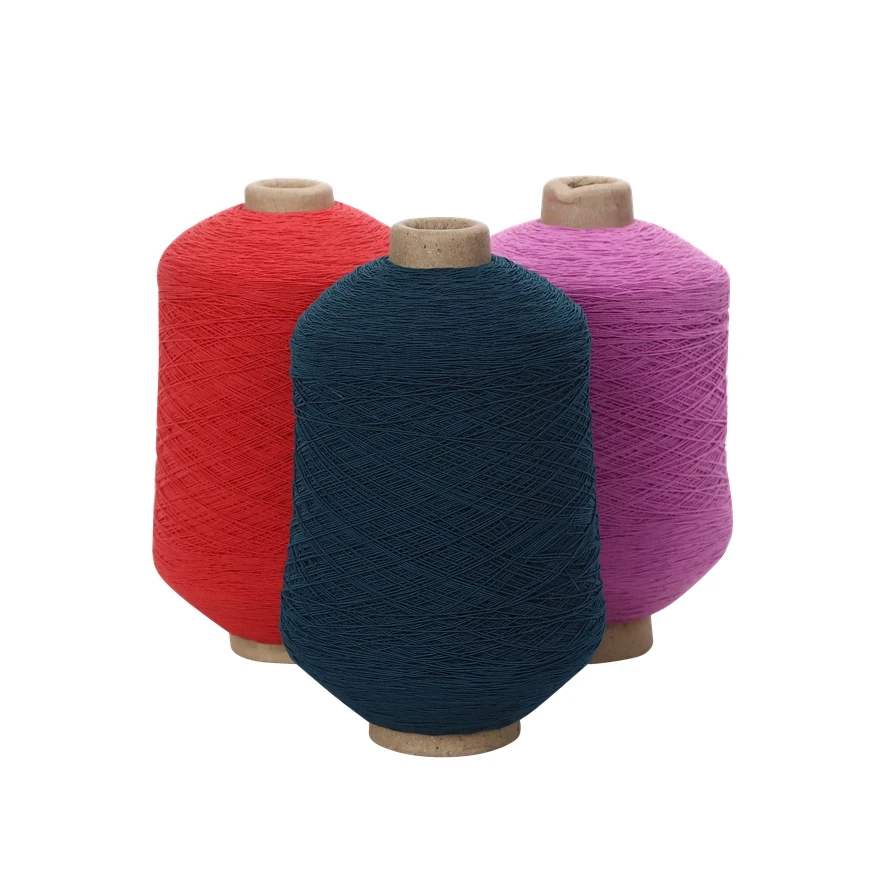 China Supplier Rubber Double Covered Polyester Yarn Elastic Latex Rubber Thread For Socks