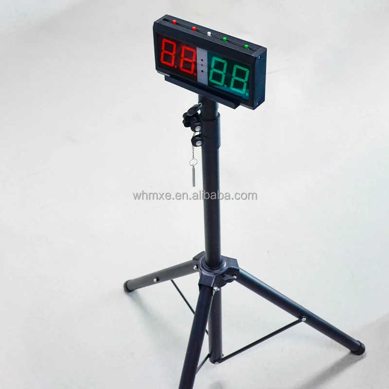 Indoor Scoring Game Durable Aluminum Alloy Housing Push Button Adjust LED Digital Scoreboard