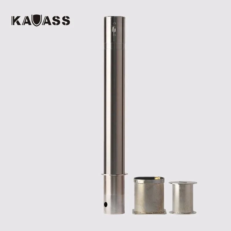 Best price for road safety manual stainless steel outdoor base removable post sleeve  bollard with bridge handle