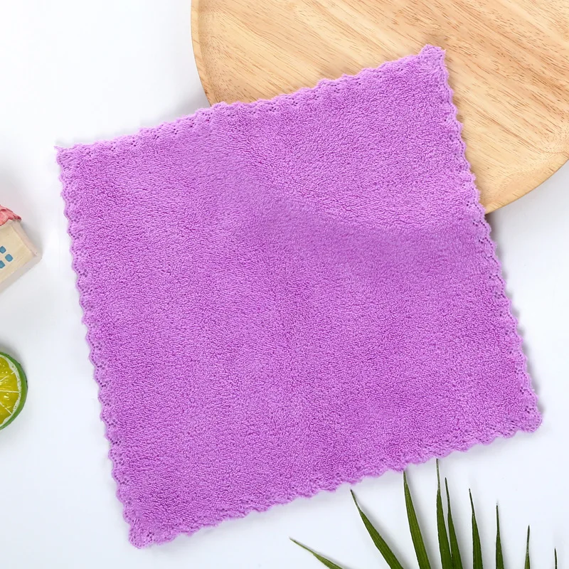 customized edgeless microfiber small coral fleece skin-friendly kids baby hand kids child face mini towel