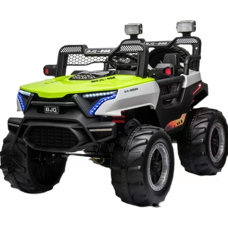 Hot sale Large two-person electric cross-country vehicle for children can be remotely operated with cool lights and double doors