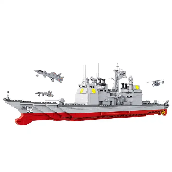 Sluban M38-B0389 Cruiser Military Model Navy-Cruiser Toys Assemble Battle Ship Collection Construction Building Blocks