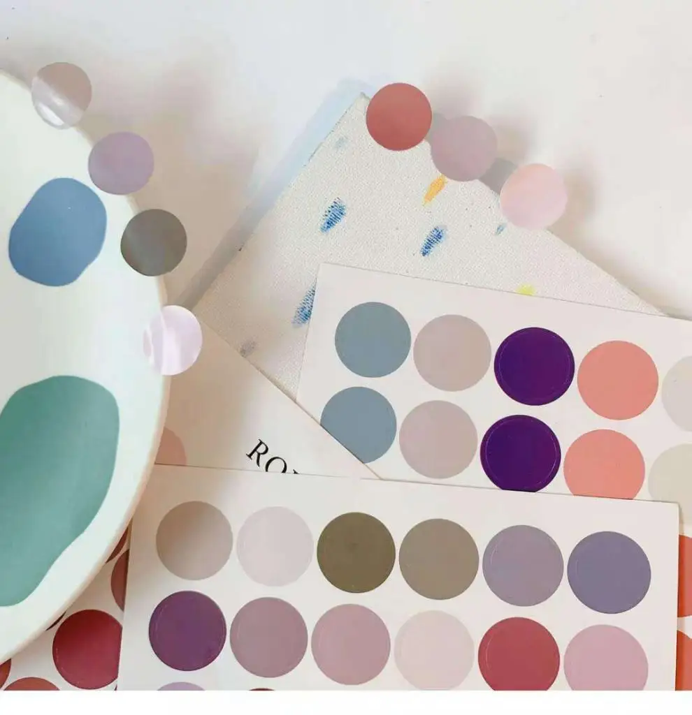 Hot Sale Morandi Dot Planner Stickers Dot Stickers Paper Sticker
