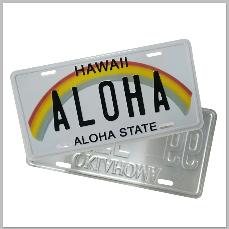 Пользовательский тисненый номерной знак белый чистый сублимационный для автомобиля оптовая продажа