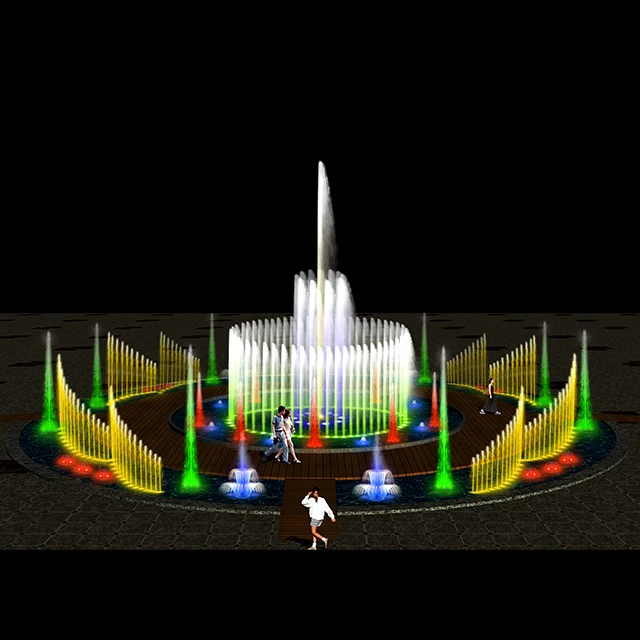 Large Outdoor Round Shape Modern Garden Design Dancing Musical Water Fountain Images