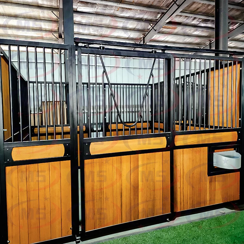 Outdoor Horse Stables Sale Barn Stall Boxes with Front Doors and Stable Panels
