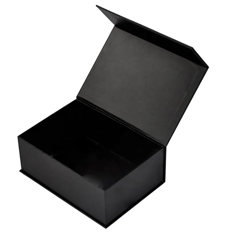 Wholesale Custom Logo Black Cardboard Box Packaging Gift Boxes Magnetic Cardboard Box