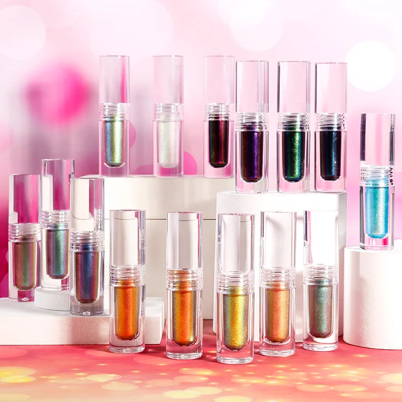 Duochrome Хрустальный хромовый пигмент блестящие тени для век многохромные неоновые хромовые