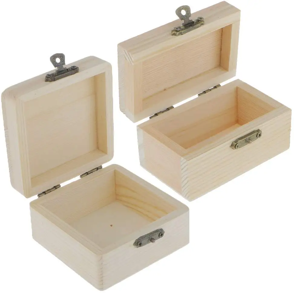 
high quality cheap wooden gift packaging box with lid 