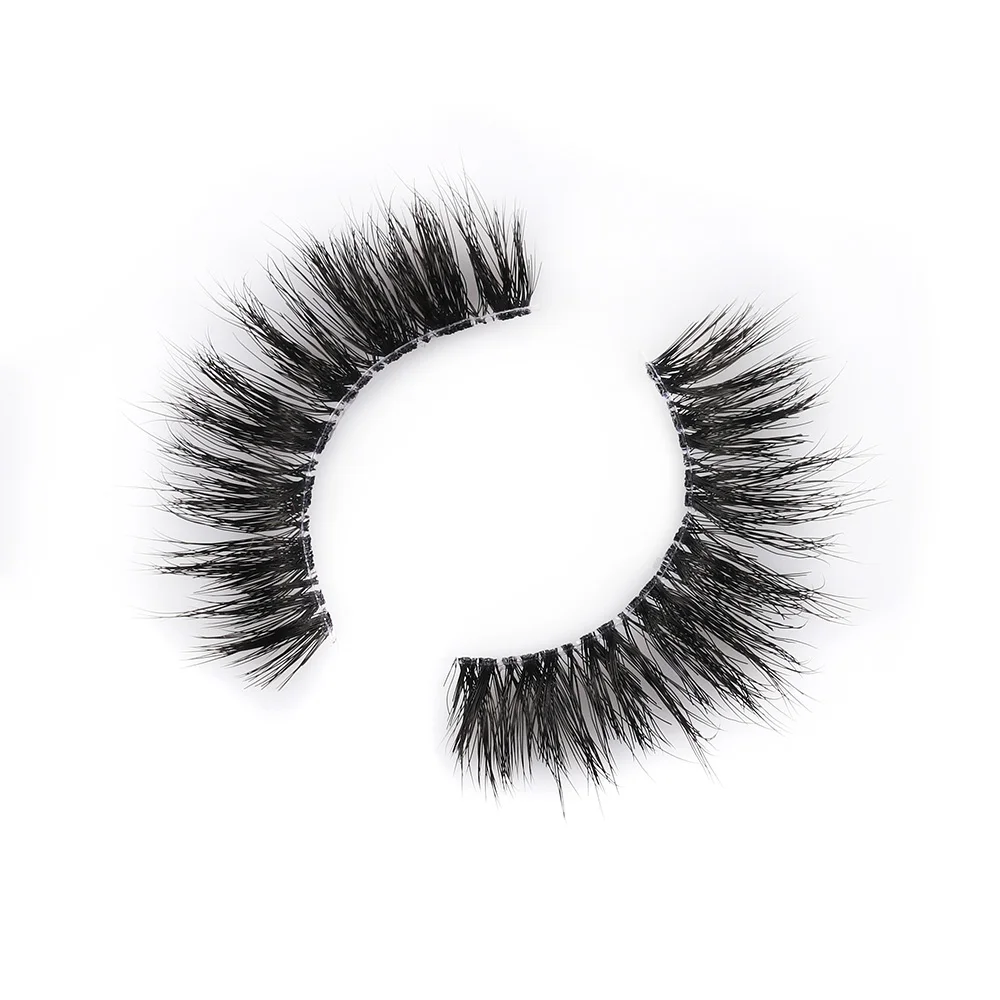 Private label eyelashes Korean Silk Full Strip false lashes wispy effect vegan lashes 3D effect wholesale eyelashes