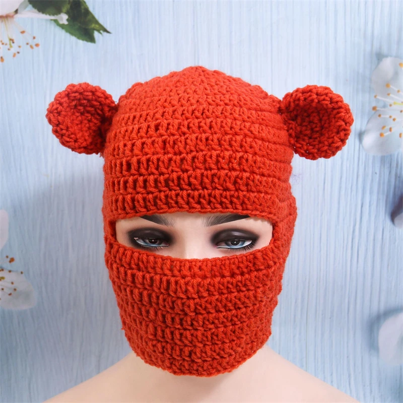 2023 Custom Logo Bear Ears Style Designer Balaclava Face Ski Mask For Men And Women