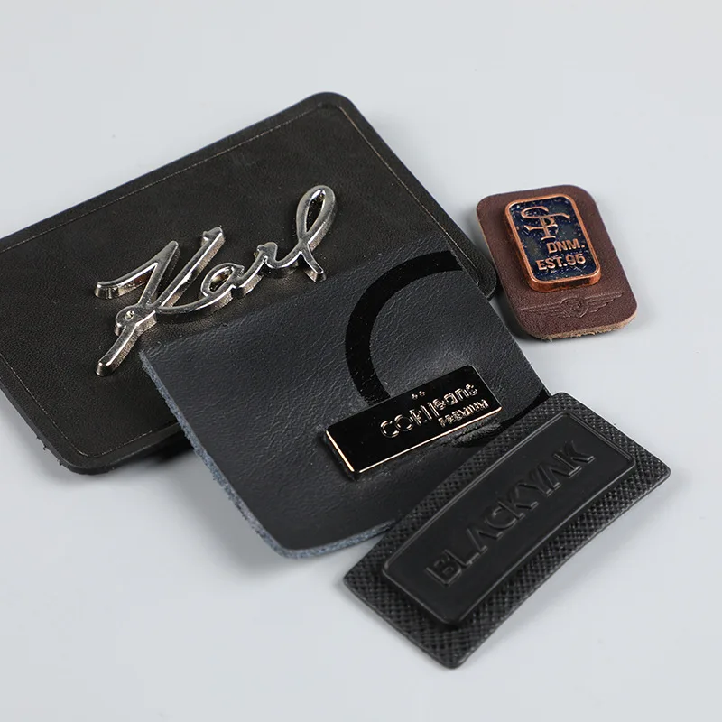 New Arrival Denim Clothes Labels Leather Patch Label Custom Embossed Logo PU Leather Patches For Jeans