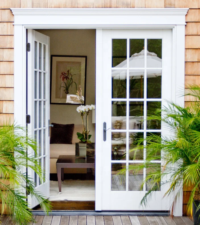 Double glass aluminium soundproof used exterior french doors