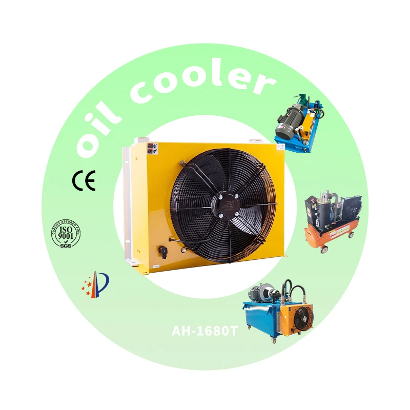 Aluminum fin heat exchanger Hydraulic Oil Cooler with Fan for oil cooling system