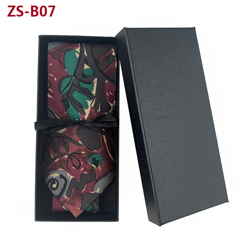 Handmade 100% Organic Silk Paisley Floral Cravat Necktie Men Tie