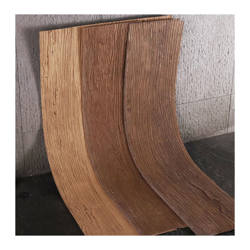 Wood color wood look fireproof clay ceramic out door wall cladding MCM flexible wall tile for wall decoration soft stone  tile