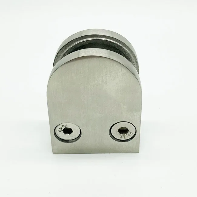 Customized Staircase Balcony Outdoor Deck Stainless Steel Adjustable Frameless Railing Fittings Glass Fixing Clamps Glass Clips