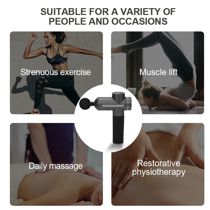 Handheld  Muscle Deep Tissue Fascial Percussion Massage Products Relaxing Muscles Massage Fascia Massage Gun