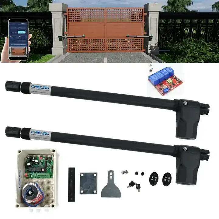 Worry-free After-sales Chisung CSSGO-05 AC DC 500 KG Automatic Gate Opener Double Swing Door Operator For Warehouse