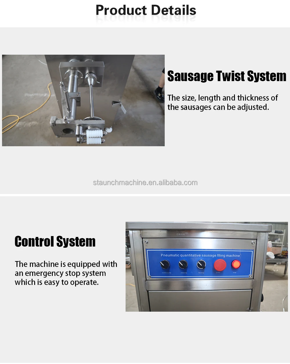 mechanical sausage stuffer plastic sausage stuffer meat filler sausage stuffer portionizer