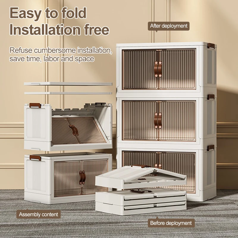 Xingyou Factory 72L High Quality European Foldable Storage Cabinet Plastic Box For Clothes